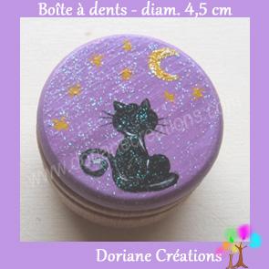 boite à dents décor chat assis