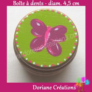 boite à dents décor papillon