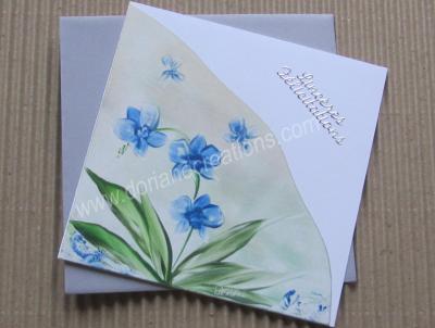 03- carte félicitations avec orchidées bleues