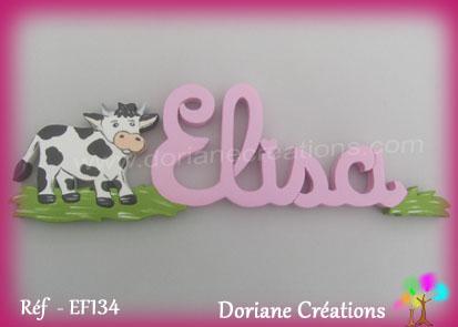 Ef134 prenom bois elisa vache