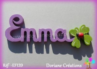 Prénom lettres en bois Emma