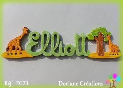 Prénom lettres en bois Elliott