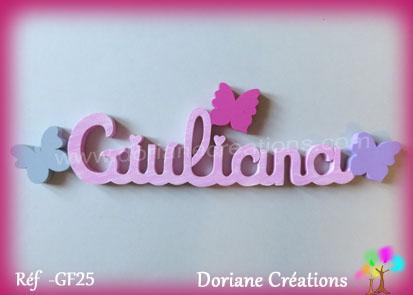 Gf 025 prenom bois giuliana papillons