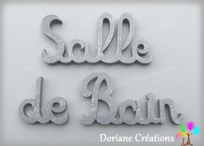 Lettres bois Salle de Bain