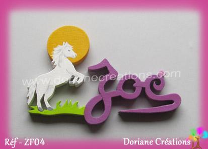 Lettres en bois zoe