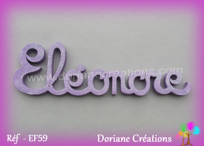 Lettres prenom bois eleonore