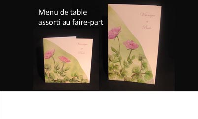 Menu de table