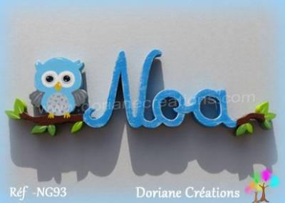 Prénom lettres en bois Noa