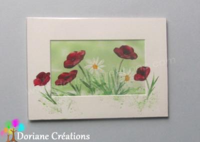 Original 13x18 coquelicots et pâquerettes