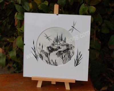 08-  paysage noir et blanc  SV08 20x20