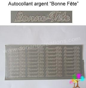 sticker argent bonne fête