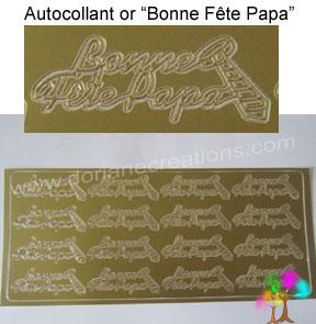 sticker or Bonne fête papa