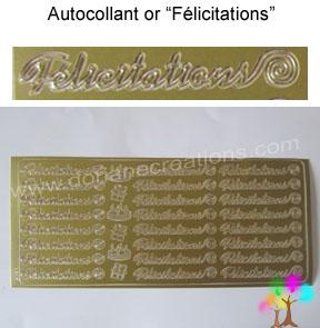 sticker or Félicitations