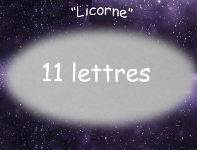 11 lettres - Prénom en bois licorne