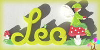 Plaque de porte prenom lettres bois lutin sur champignon