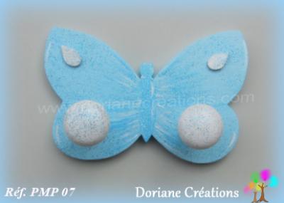 29 Portemanteau bleu papillon solo