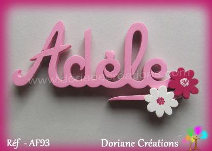 Prenom bois adele fleurettes