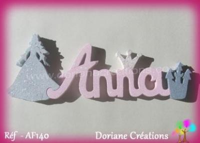 Prénom lettres en bois Anna