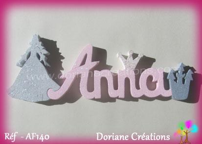 Prenom bois anna decor princesse