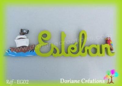 Prénom lettres en bois Estéban