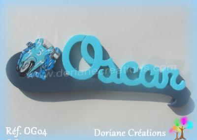 Prénom lettres en bois Oscar