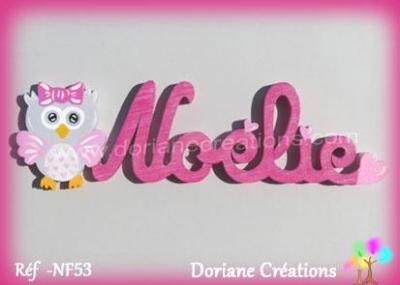 Prénom lettres en bois Noélie