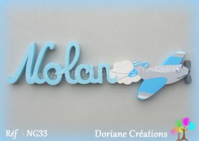 Prénom lettres en bois Nolan