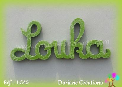 Prenom decoratif en bois louka