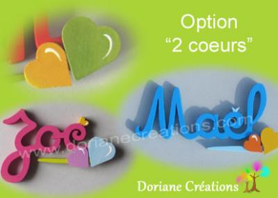 02 - Déco 2 coeurs pour prénom signature