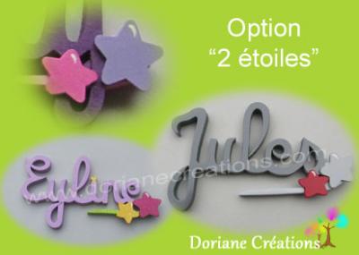 01 - Déco 2 étoiles pour prénom signature