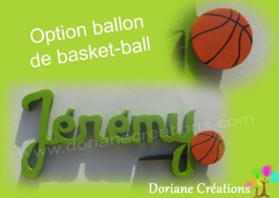 04 - Déco ballon de basket pour prénom signature