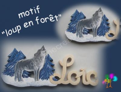 14- Motif prénom en bois loup