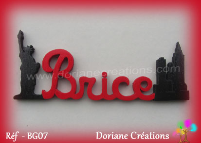 Prenom en bois brice decor new york