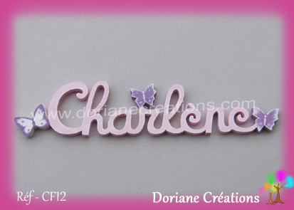 Prenom en bois charlene