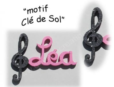 07 - Motif prénom en bois clé de sol