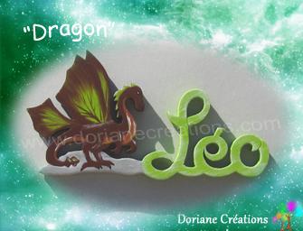 03 lettres - Prénom en bois dragon