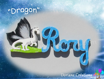 Prenom en bois dragon 4 l