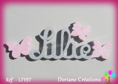 Prénom lettres en bois Lilie