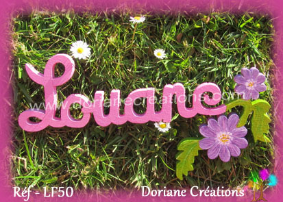 Prenom en bois louane 1