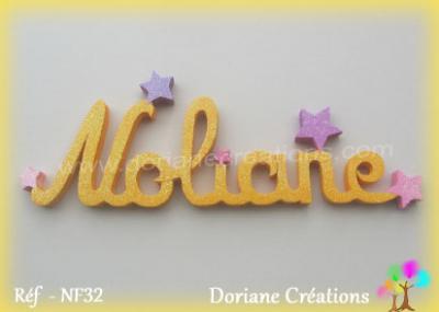 Prénom lettres en bois Noliane