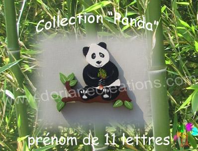 11 Lettres - Prénom en bois panda