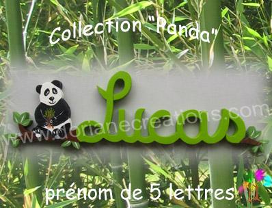 05 Lettres - Prénom en bois panda