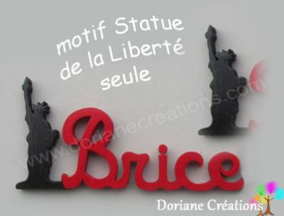 17- Motif prénom en bois Statue de la Liberté
