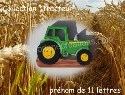 11 lettres- prénom en bois tracteur