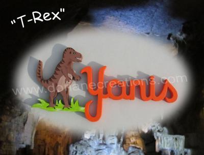 05 Lettres- prénom en bois T-Rex