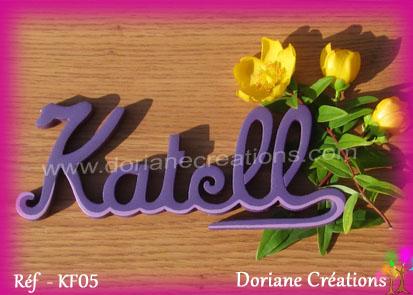 Prenom katell en bois signature