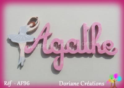 Prénom lettres en bois Agathe