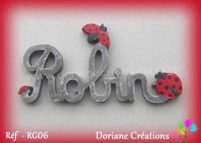 Prénom lettres en bois Robin