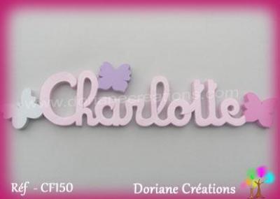 Prénom lettres en bois Charlotte