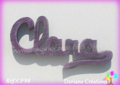 Prénom lettres en bois Clara